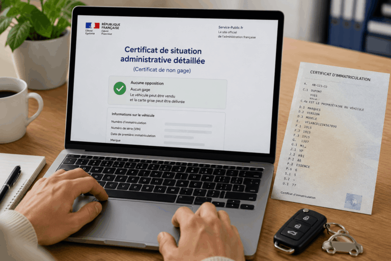 certificat de non gage