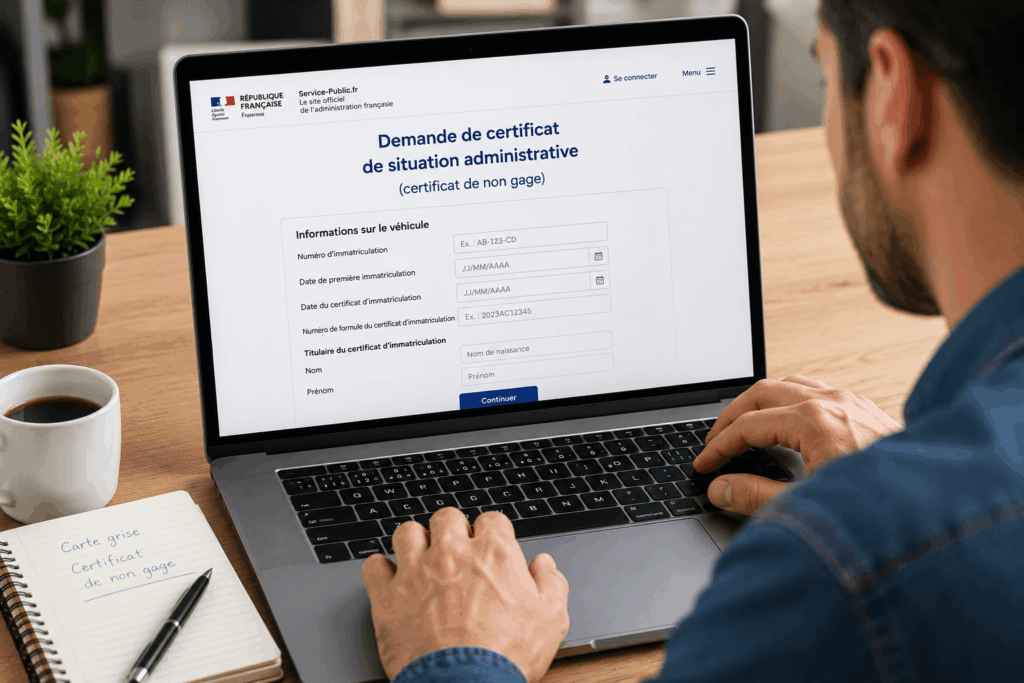 certificat de non gage